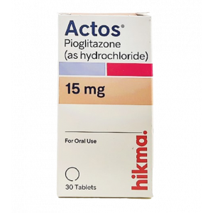 ACTOS 15 MG ( PIOGLITAZONE ) 30 ORAL TABLETS